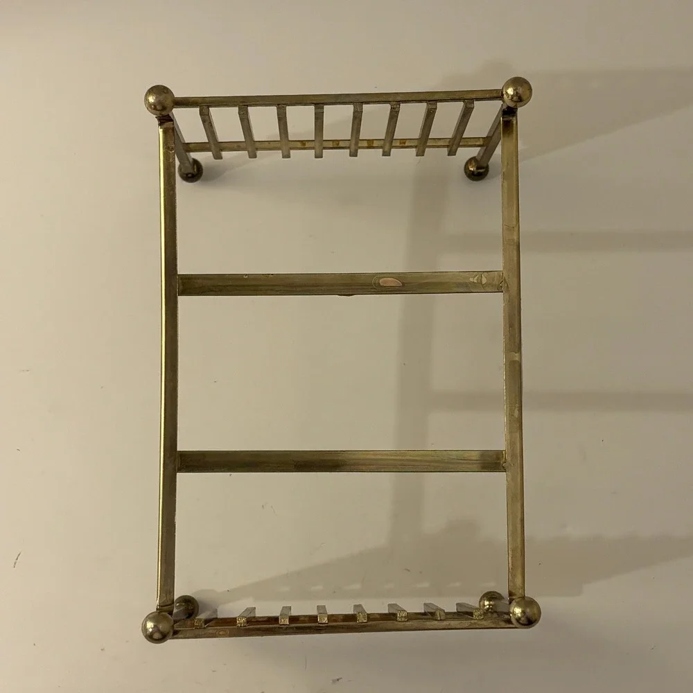 VTG Shackman Dollhouse Miniature Brass Spindle Bed Frame 1:12 Japan Finials